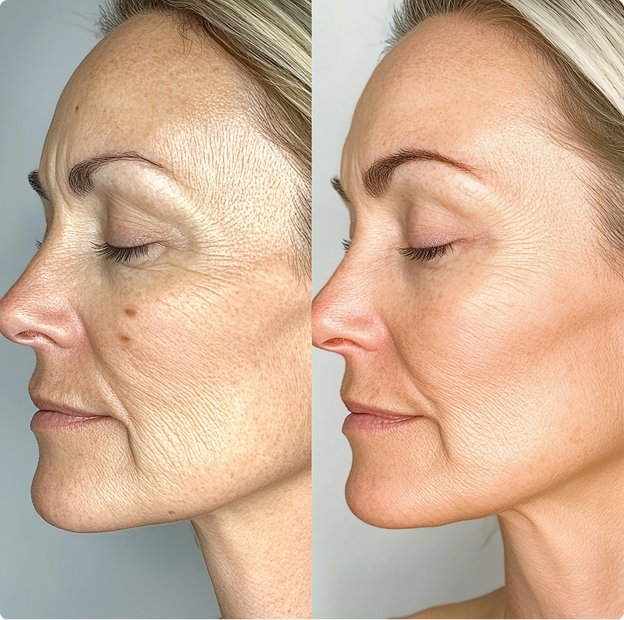 Woman Skin - Before and After