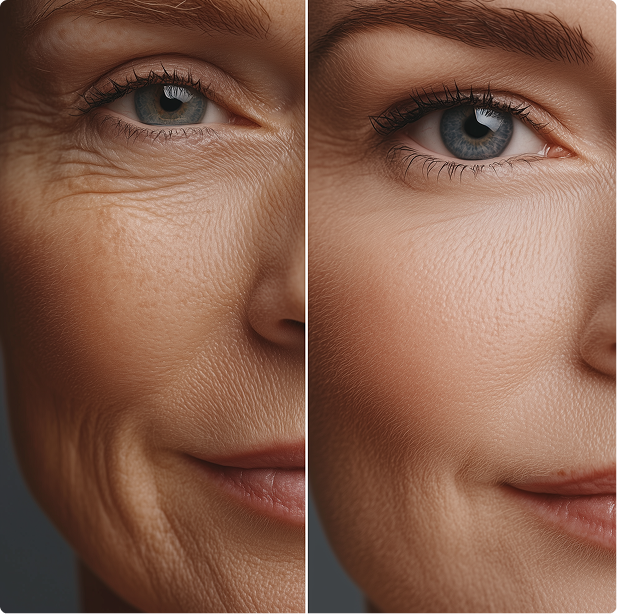 Woman Skin - Before and After