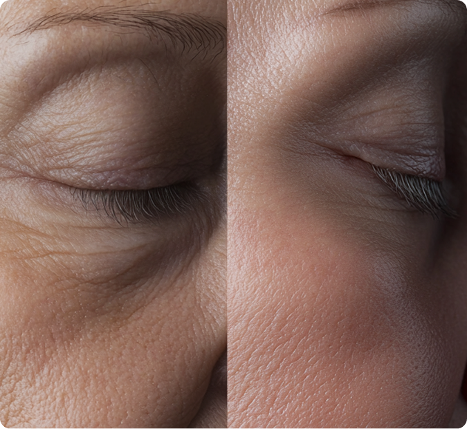 Woman Undereye - Before and After