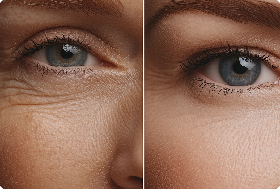 Woman Undereye - Before and After