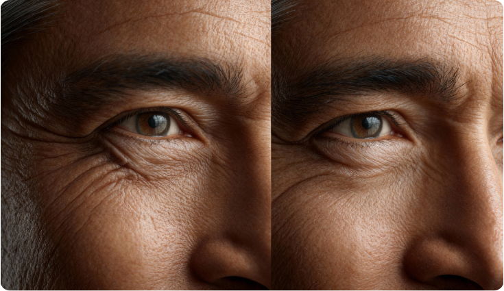 Man Undereye - Before and After